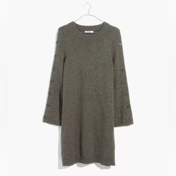Madewell Donegal Button Sleeve Sweater Dress - Picture 5 of 8
